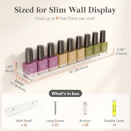 Lifewit Narrow Acrylic Floating Shelves - Image 3