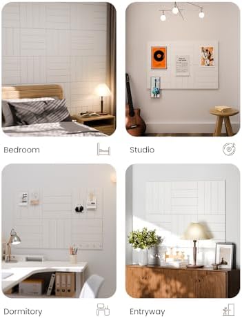 Fluxynara Felt Bulletin Board & Cork Board Alternative, Milky White - Image 6