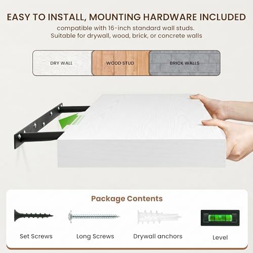 FLYJOE 12 Inch Deep Floating Shelves - Image 5