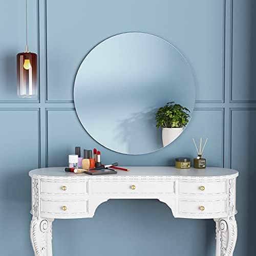 16'' Round Glass Mirror for Wall Decor, Frameless Circle Wall Mirror - Image 5