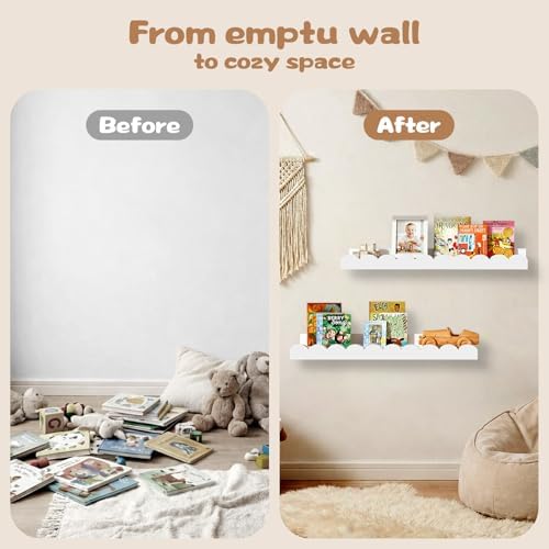 White Scalloped Nursery Shelves - Image 5