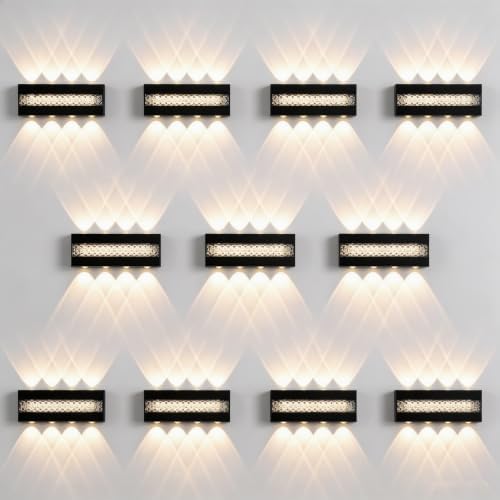 10 Pack LED Wall Sconce, 3000K Warm White IP65 by MODOAO