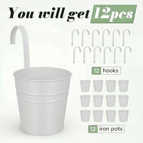 HowRU Hanging Flower Pots, Railing Planter Box - Image 4