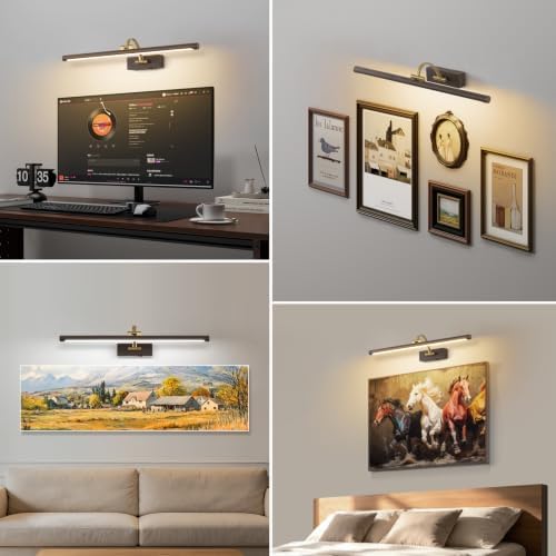 Tassuowell LED Picture Lights for Wall Rechargeable, Battery Operated Art Light - Image 3
