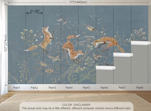 Animal Wallpaper Peel and Stick Woodland Wildlife Safari Wall Mural - Image 4