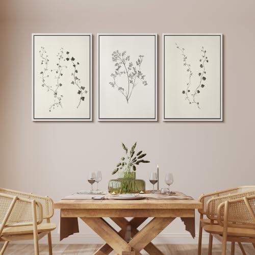MUDECOR Framed Canvas Print Wall Art Set Botanical Sprigs - Image 2