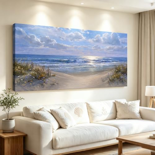sea Beach Canvas Wall Art Ocean Nature large Framed decor HD High-definition by Unknown