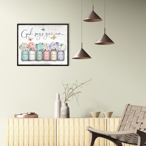 God Says You Are Wall Art: Inspirational Quotes Christian Wall Art Bible Verses - Image 6