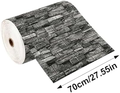 Waterproof Wall Panels 27.5" x 196.8" Faux Brick Wallpaper Peel and Stick Art - Image 2