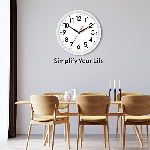 AKCISOT 14 Inch Wall Clock, Silent Battery Operated Analog Clock - Image 6