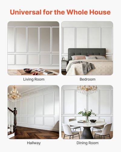 VEVOR Wall Molding 6 Pack, Wainscoting Panels Kit, Lightweight Paintable - Image 7