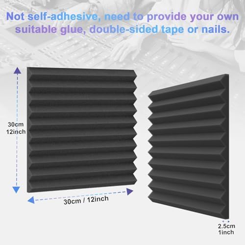 Burdurry 50 Pack Acoustic Panels, Wedge Soundproof Studio Foam - Image 2