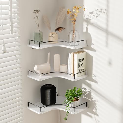 L-Shaped Corner Floating Shelves Wall Mounted Set of 3 - Image 7
