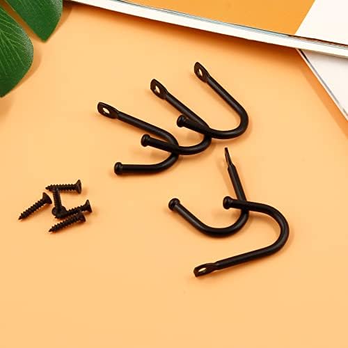 Bonsicoky 10 Pcs Black Single Prong Wrought Iron Hooks - Image 5