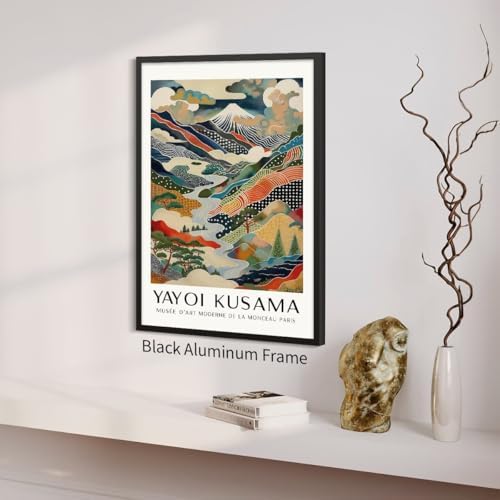 Black Framed Wall Art Yayoi. Kusama Posters Vintage Japanese Canvas Prints - Image 6