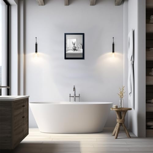 Melpa Art Kids Bathroom Wall Decor, Funny Rabbit in Bathtub Bathroom, Farmhouse - Image 6