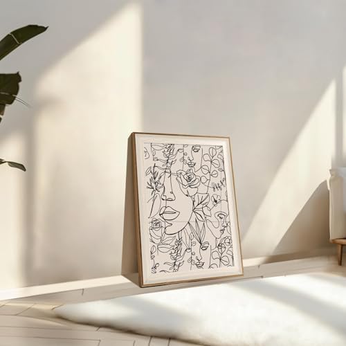 ASTRDECOR Abstract Framed Wall Art, Minimalist Boho Art Prints Women Portrait - Image 7