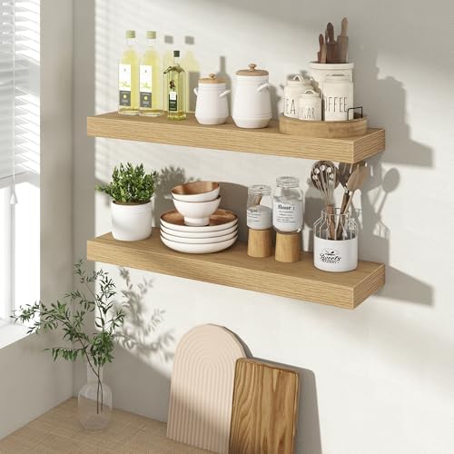 Acovy 24 Inch Floating Shelves for Wall 2 Pack, Wall Mounted Floating Shelf - Image 2