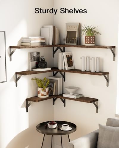 Amada Solid Paulownia Wood Wall Shelves, Large Size - Image 2