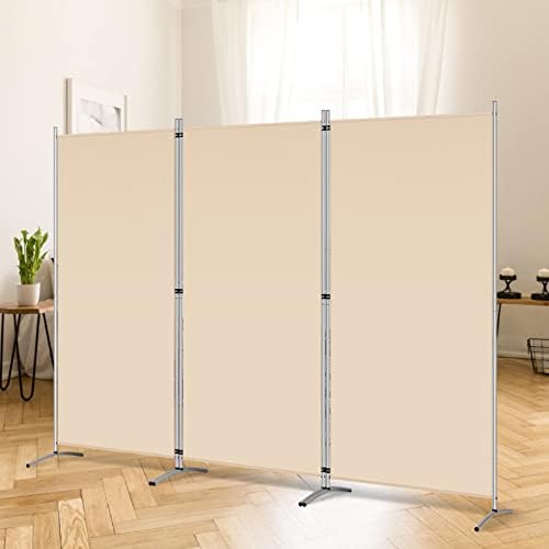 RANTILA 3 Panel Room Divider, 6 Ft Tall Folding Privacy Screen Freestanding by RANTILA