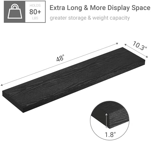 Vivelove Single Floating Shelves 48x10” Set of 1 - Image 3