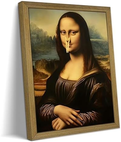 Funny Mona Lisa Bathroom Wall Art, Mona Lisa by Unknown
