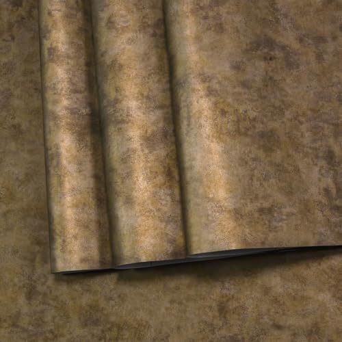 BAYYA Copper Wall Paper Peel and Stick Modern Removable Concrete Wallpaper by BAYYAPeelandStickWallpaper