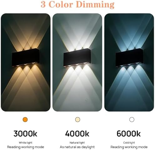 Shelprojsu LED Cordless Wall Sconce, 5200mAh Rechargeable Battery Operated Wall - Image 3