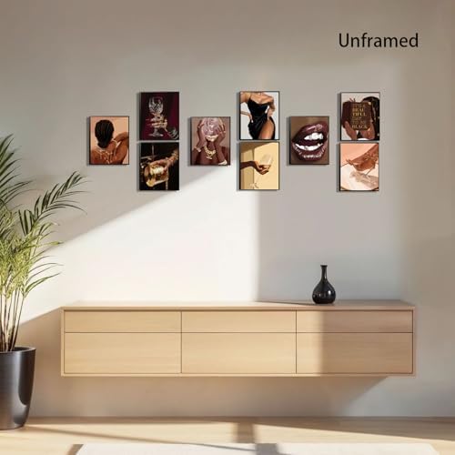 XIANGRUI Black Girl Posters Wall Art Set of 9, African American Woman black art - Image 7