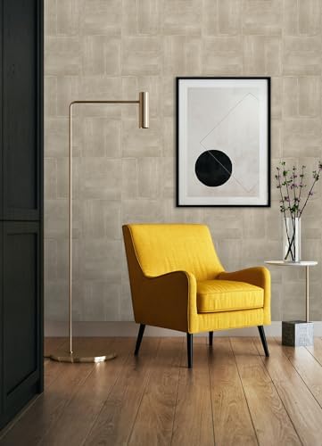 WallPops Taupe Dimensional Square Plaster Peel and Stick Wallpaper - Image 2