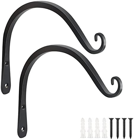 FEED GARDEN Heavy Duty Plant Hangers Outdoor Indoor, 8 Inch 2 Pack Metal by FEEDGARDEN
