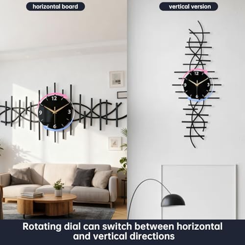 SIN&MI Metal Wall Clock, Large Wall Clocks - Image 4
