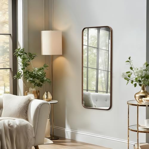 Niccy Rect Full Length Mirror, Wall-Mounted Wood Mirror by Niccy