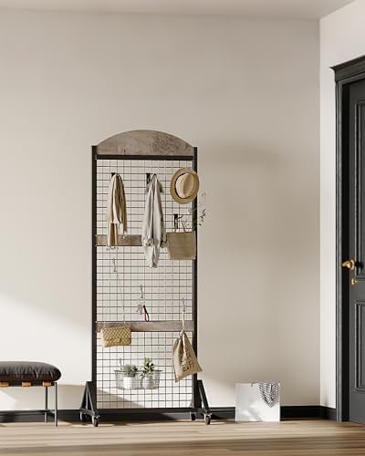 CHOEZON Grid Wall Panel 5.7’ x 2’ FT Grid Display Rack, Movable Gridwall - Image 5