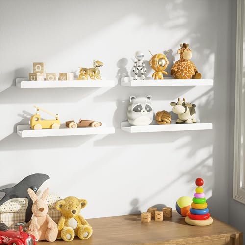 Love-KANKEI 15.6" White Floating Wall Shelves - Image 5