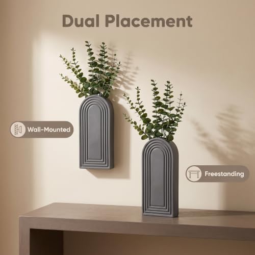 Dnnnii 2 Pack Wooden Wall Vase Set - Image 6