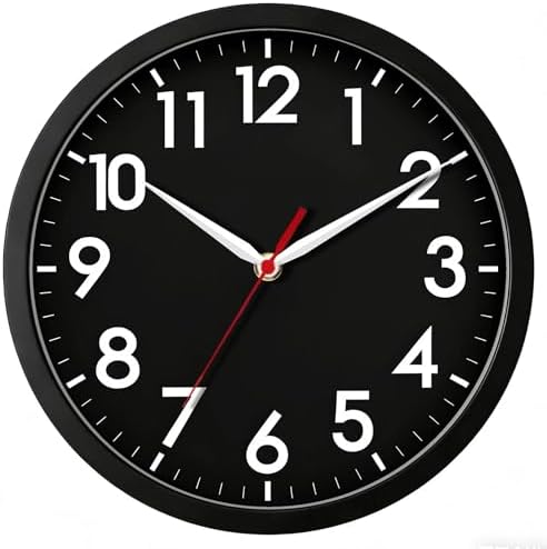 AKCISOT 8 Inch Wall Clock, Silent Battery Operated Analog Clock by Akcisot
