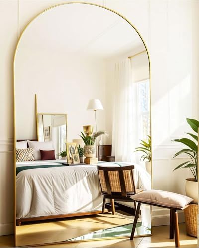 KOMCOTE Full Length Floor Mirror, 82x42 Inch Oversized Arched Standing Mirror - Image 3