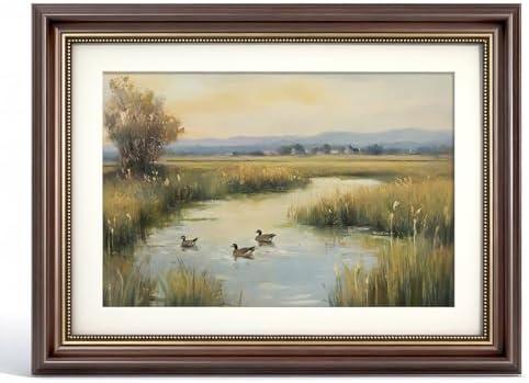 VIYYIEA Landscape Wall Art, Country Nature River Scenery Prints 16x12 in by VIYYIEAART