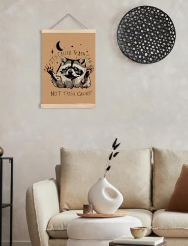 Foritho Funny Neutral Motivational Raccoon Poster Wall Art Framed 12x16in - Image 4