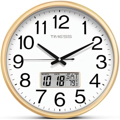 TIMESS 11-Inch Silent Non-Ticking Analog Wall Clock by TIMESS