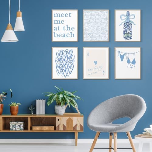 Habseligkeit Blue Cute Room Decor, Fashion Woman Wall Art Prints, Posters - Image 4