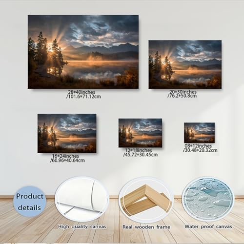 Serene Landscape Canvas Wall Art - Image 5