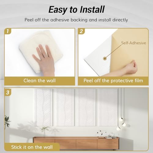 TONOR 4 PCS Acoustic Panels, 47.2″ x 23.6″ x 0.35″ Leaf Pattern Soundproof Wall - Image 6