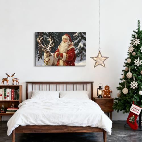 AVANT GARDE CANVAS Christmas Canvas Wall Art, Santa Claus - Image 4