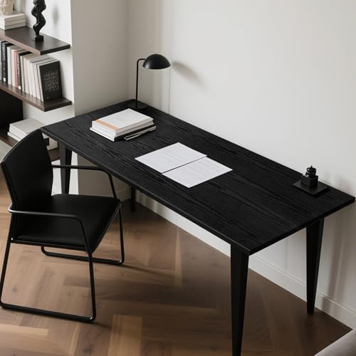 COSNIGHT Black Peel and Stick Wallpaper, Wood Grain Contact Paper - Image 7