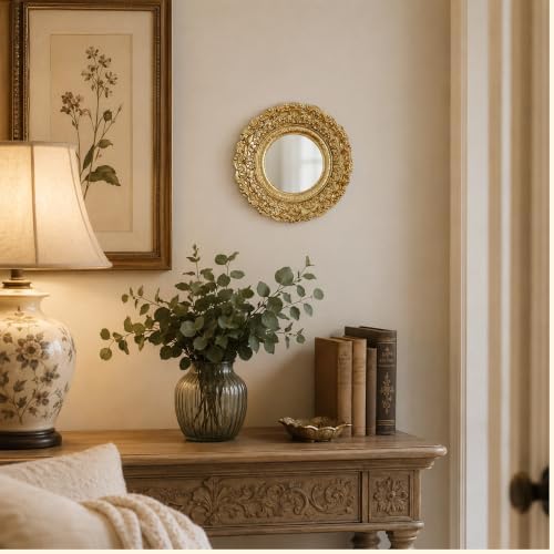 Golden Mini Vintage Mirror - Image 4