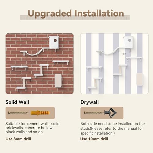 6‑in‑1 Cat Wall Shelves, Wall Mounted Cat Furniture Set - Image 6