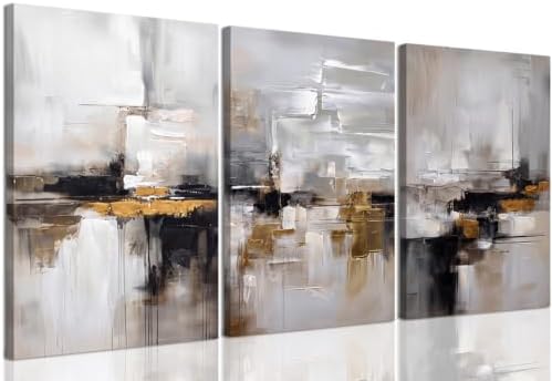 Neutral Abstract Landscape Textured Modern Wall Art by wallart