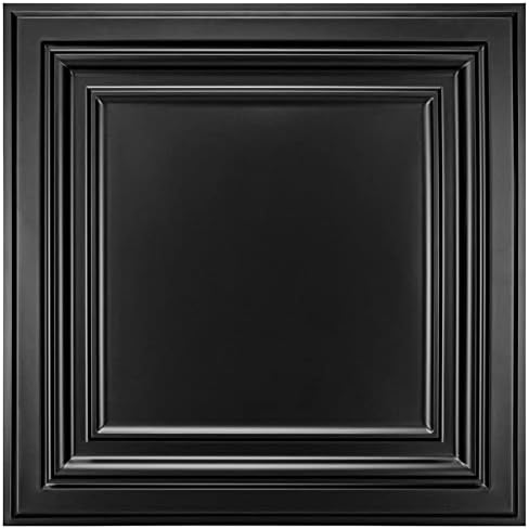 Art3d PVC Ceiling Tiles, 3D Plastic Sheet in Black, 2 x 2 ft by Art3d